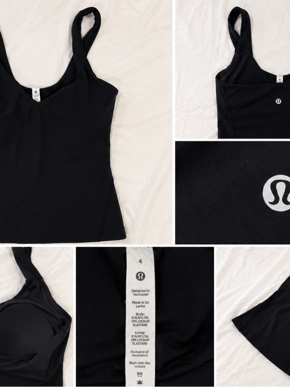 lululemon athletica Black Scoop Neck Tank Top - Women's